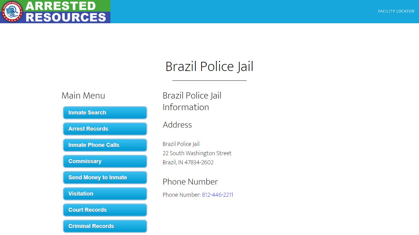 Brazil Police Jail - Inmate Search - Brazil, IN - Arrested Resources