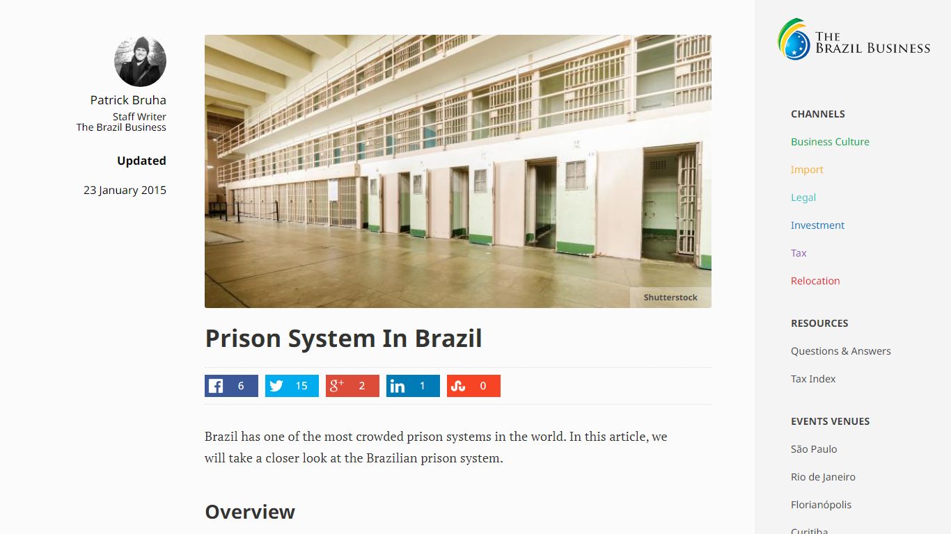 Prison System In Brazil - The Brazil Business